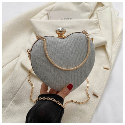 Banquet Bag Love Chain Shoulder Crossbody Handbag Valentines Day Outfit - Image 7