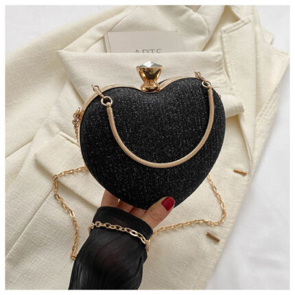 Banquet Bag Love Chain Shoulder Crossbody Handbag Valentines Day Outfit - Image 6