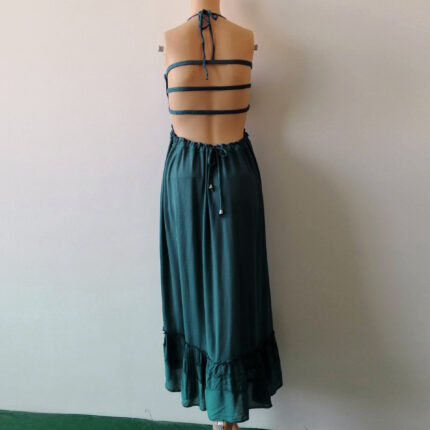 Backless Bohemian Beach Maxi Dress Cotton - Image 4