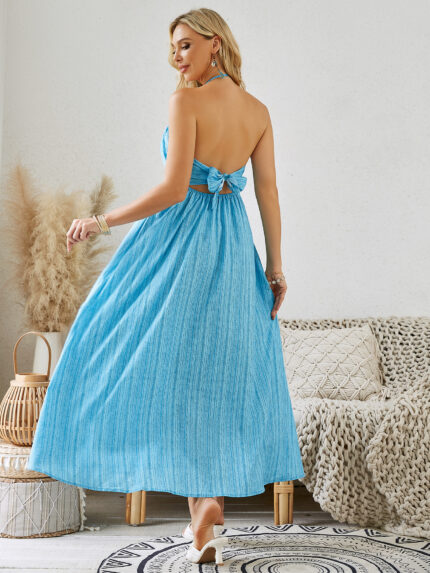 Bohemian Halter Maxi Dress - Image 3